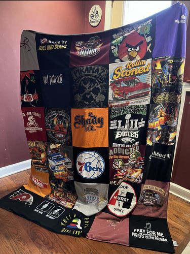 T-shirt quilt featuring sixers by Yolanda from PA