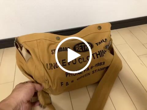 Customer video review of 改良型 60‘s キャンバスニュースペーパーバッグ