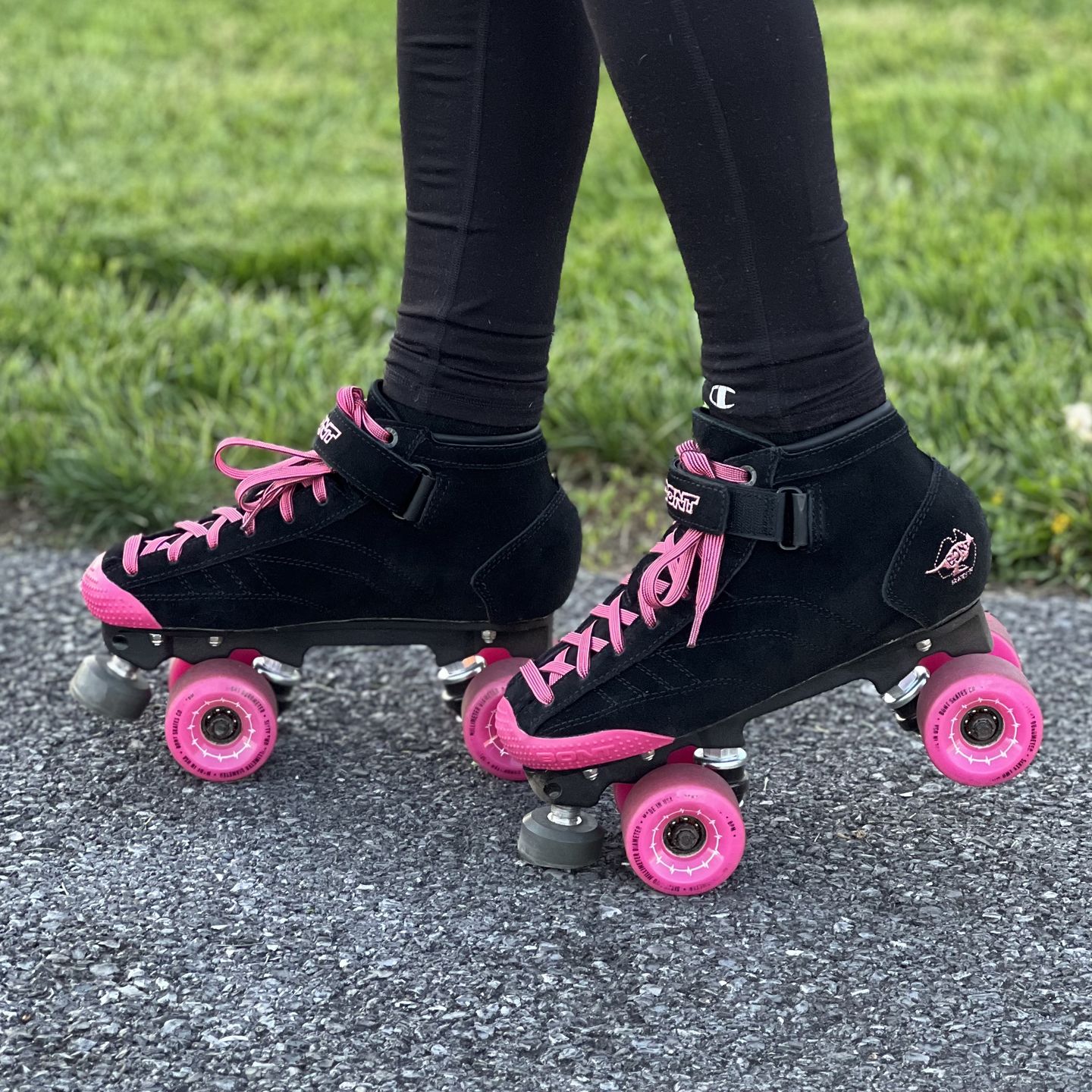 Customer photo review of MyBonts Prostar Suede Roller Skate Boots