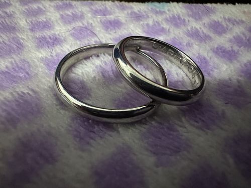 Customer photo review of Classic Plain Wedding Rings