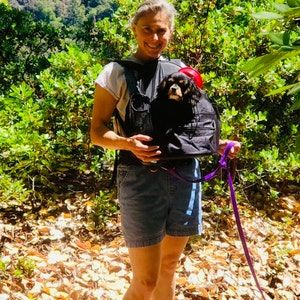 Customer photo review of Premium All-Black Pet Backpack
