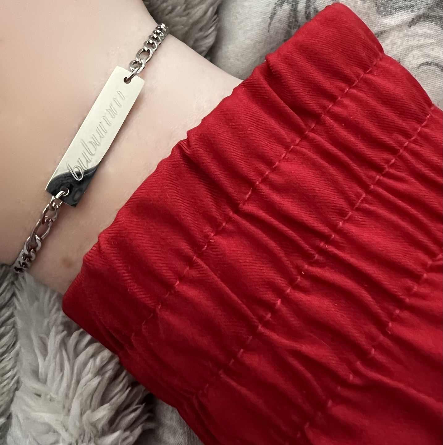 Customer photo review of Figaro Bar | Armband + Gravur