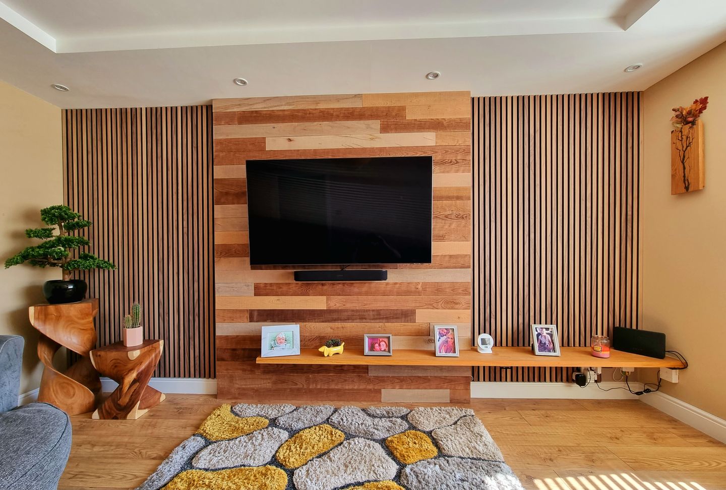Customer photo review of SlatWall Acoustic Walnut