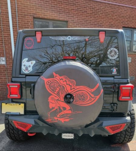 Customer photo review of Fairy at the Water's Edge Spare Tire Cover for Jeep, RV, Bronco & More