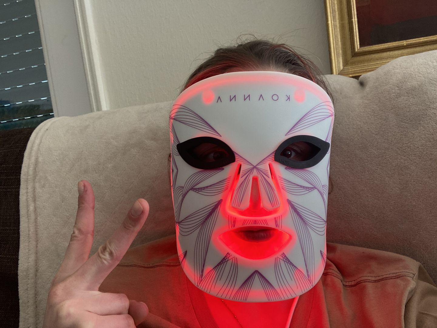 Customer photo review of LED Light Therapy Mask