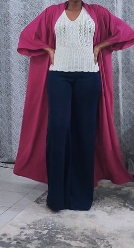 Customer photo review of Papyrus Kimono in MAGENTA