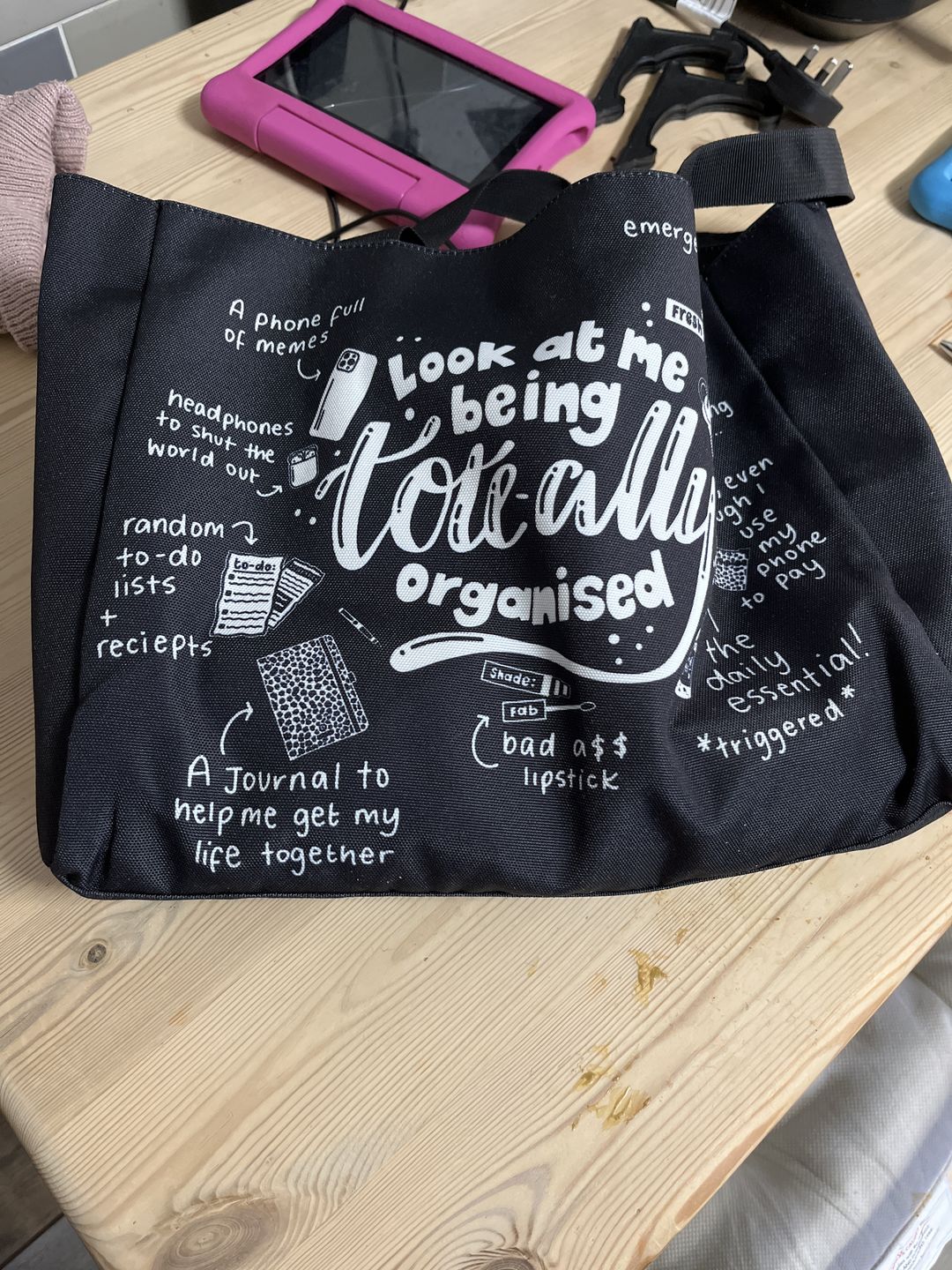 Customer photo review of Tote-ally Organised Tote Bag