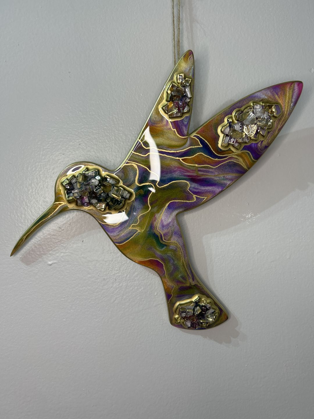Customer photo review of Unfinished Wood Hummingbird Shape - Bird Animal - Craft - up to 24" DIY