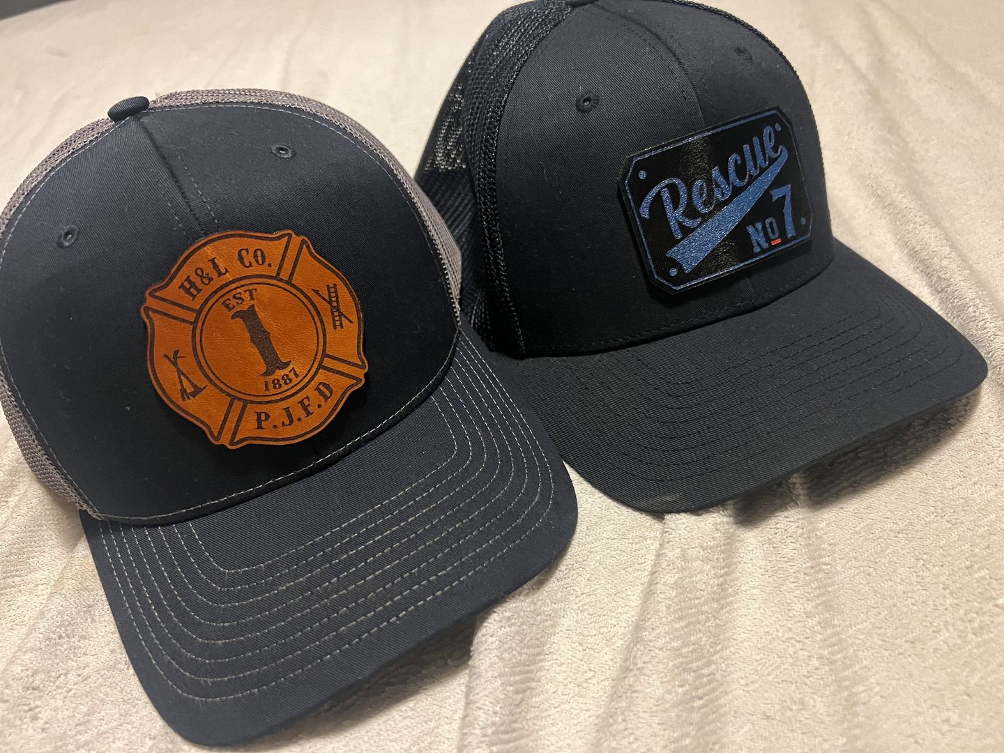 Customer photo review of Custom Maltese Leather Patch Hat