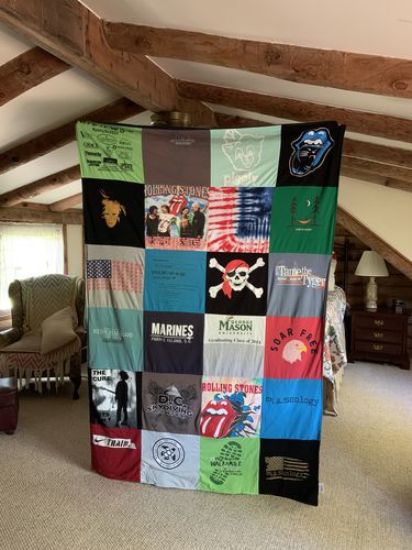 T-shirt quilt from george mason university by Samuel from SC