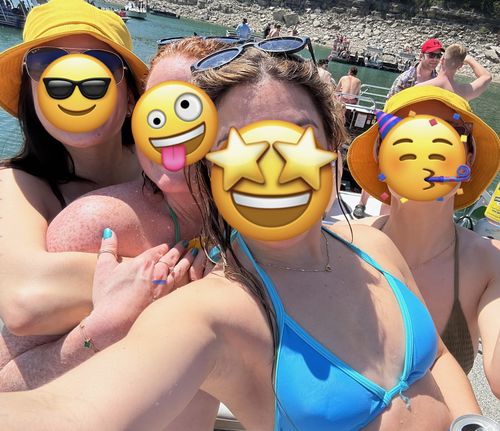 Customer photo review of DANNY Bubble Blue String Triangle Top