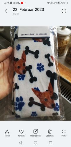 Customer photo review of Personalisierte Hundesocken