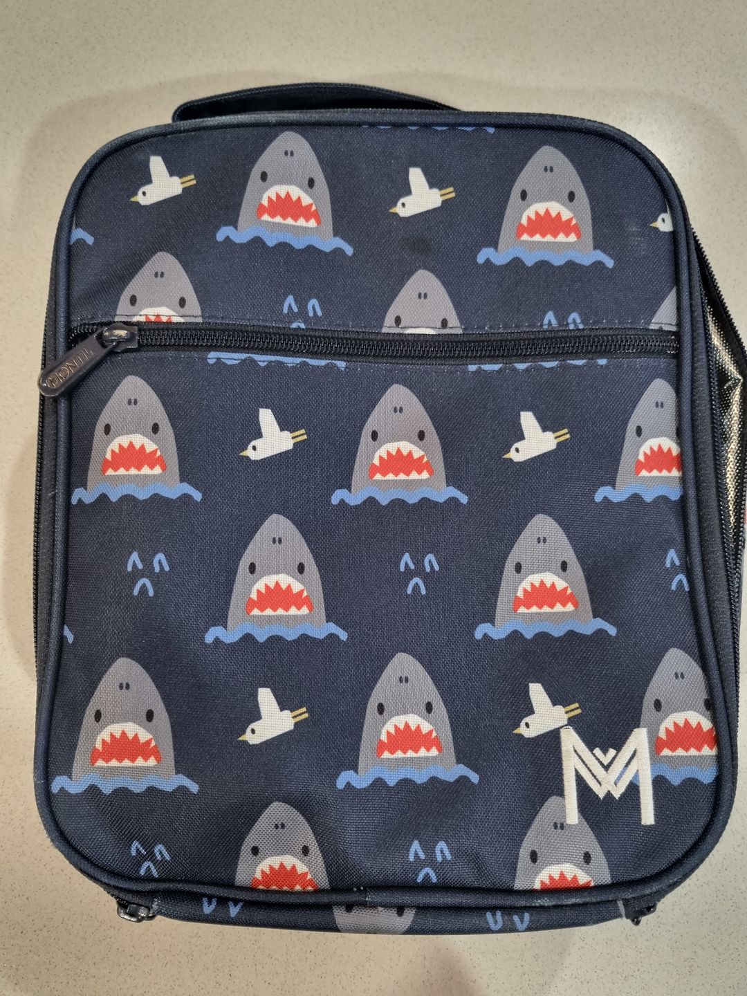 Customer photo review of MontiiCo Large Insulated Lunch Bag - Shark