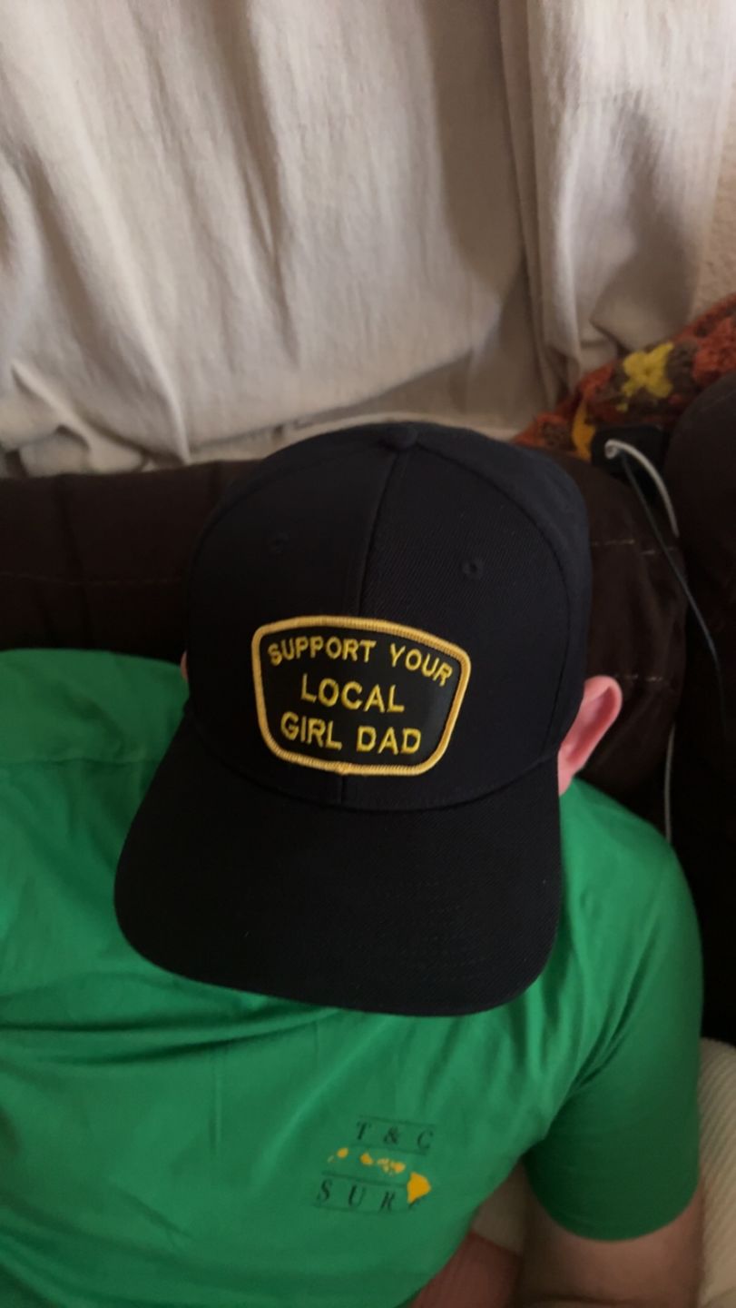 Customer photo review of Support Your Local Girl Dad Patch Hat