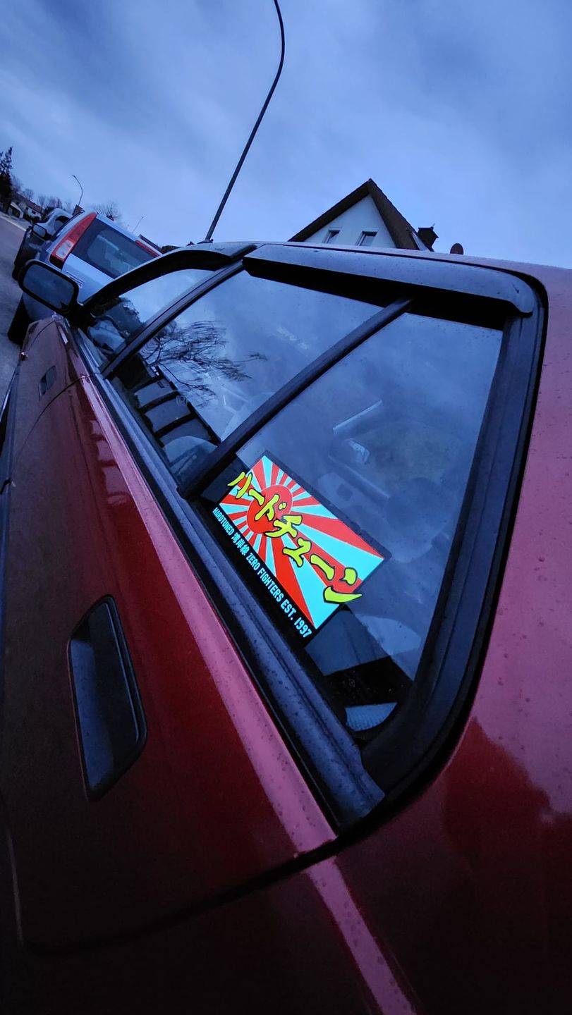 Customer photo review of Rising Sun Electric Sticker
