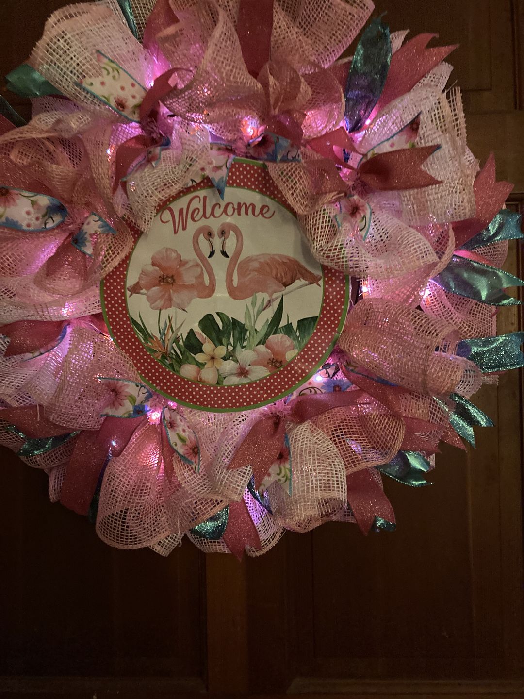 Customer photo review of 15"Wire,25"Oad-Pencil Work Wreath X18 Ties, Pink XX750422