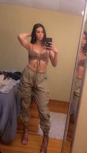 Customer photo review of Nude Windbreaker Cargo Jogger Pants
