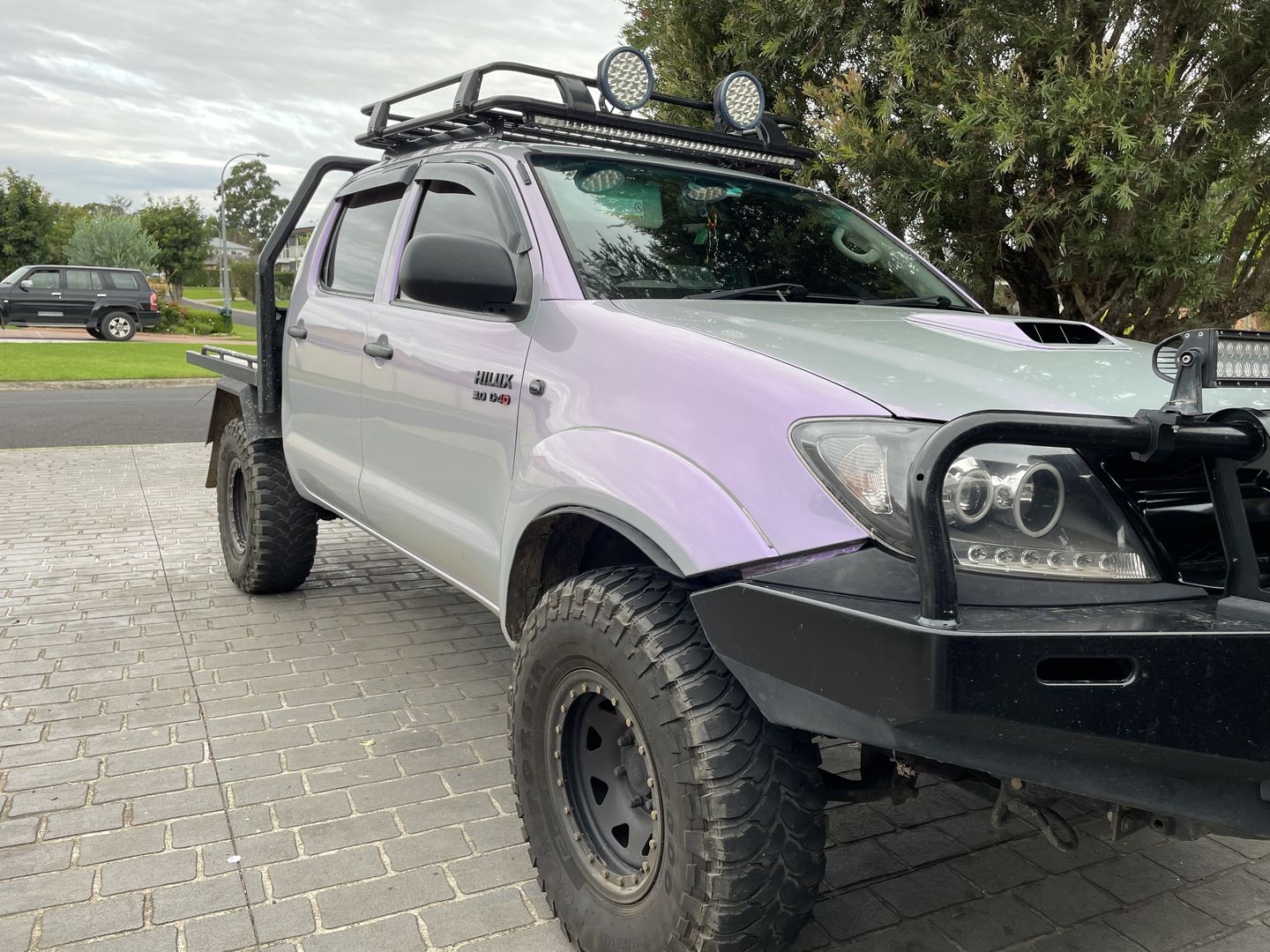 Customer photo review of Candy Metallic Gray Purple vinyl wrap