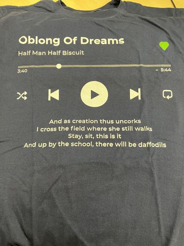 Customer photo review of Your Favorite Song T-Shirt Music Player