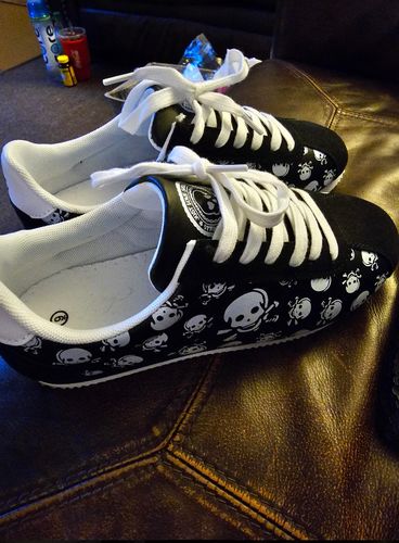 Customer photo review of Just Love Skulls & Bones Shoes