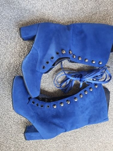 Customer photo review of Steampunk lace-up boots