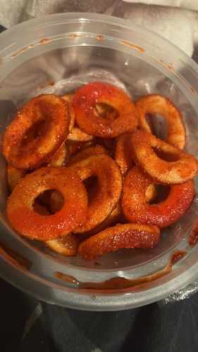 Customer photo review of Chamoy Peach Rings x2 Tubs
