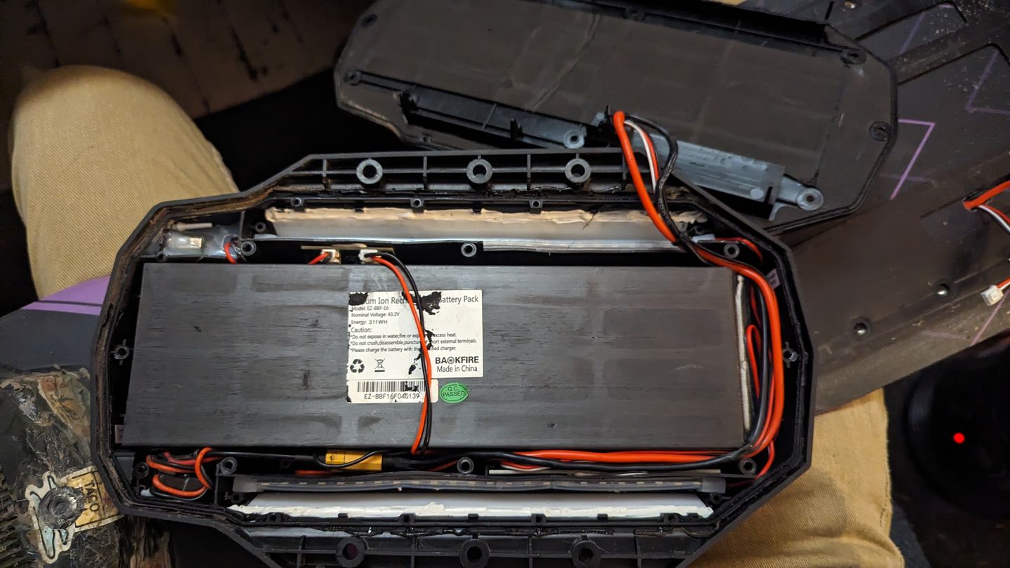 Customer photo review of Charging port and Battery Case for Backfire Boards