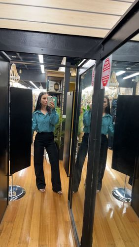 Customer photo review of Impact Wide Leg Pants - Black