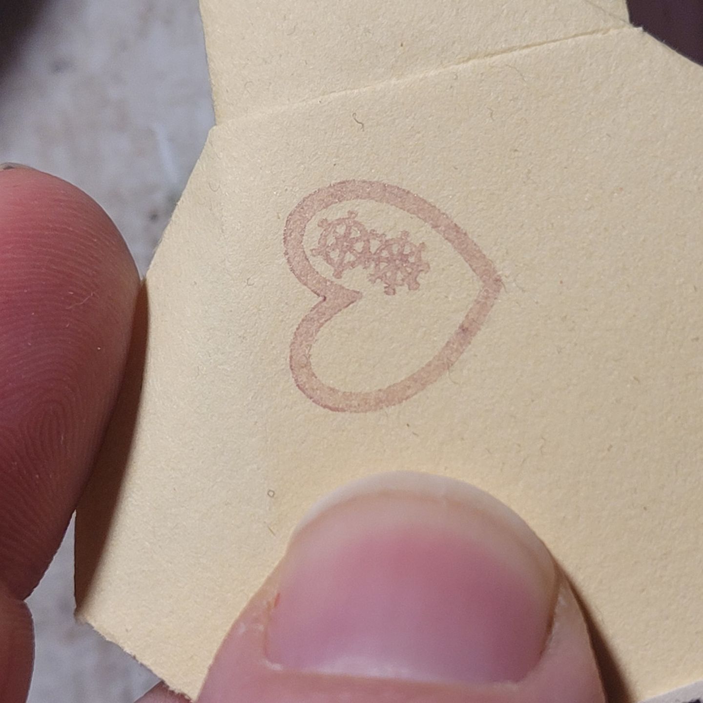 Customer photo review of Small Wood Stamp
