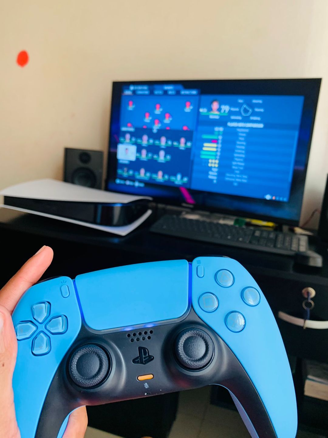 Customer photo review of PlayStation 5 (PS5) DualSense Wireless Controller - Starlight Blue