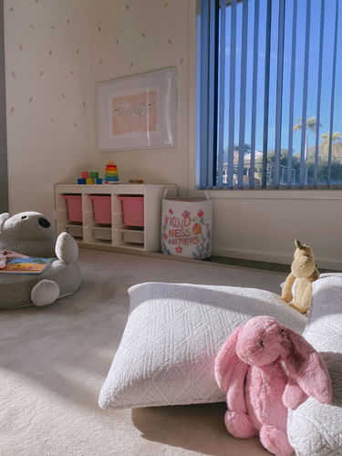 Customer photo review of Adventure Awaits World Map | Blush Art Print