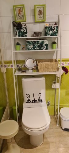 Customer photo review of ESTANTERIA OVAL DE BAÑO/INODORO