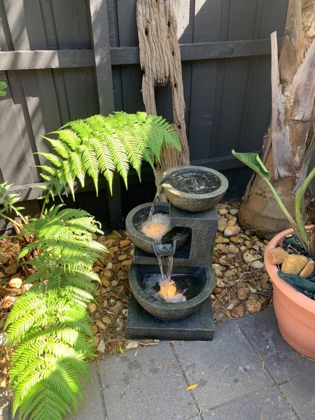 Customer photo review of Carmen 3-Tier Garden Water Feature - Best Seller