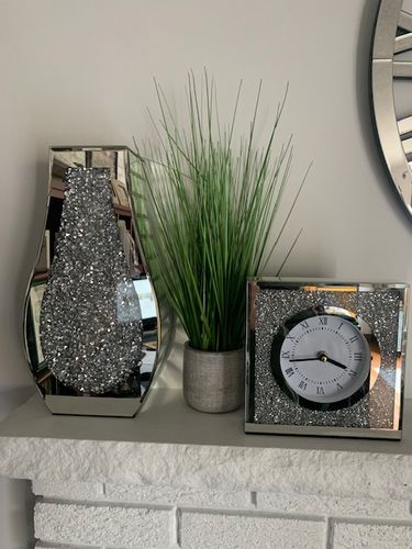 Customer photo review of Modern Silver Ceramic Vase
