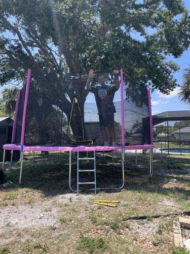 Customer photo review of 1500lbs High Capacity 15FT Round Trampoline for Adults&Kids