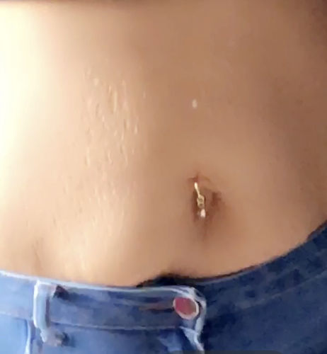 Customer photo review of Faux piercing Lisa