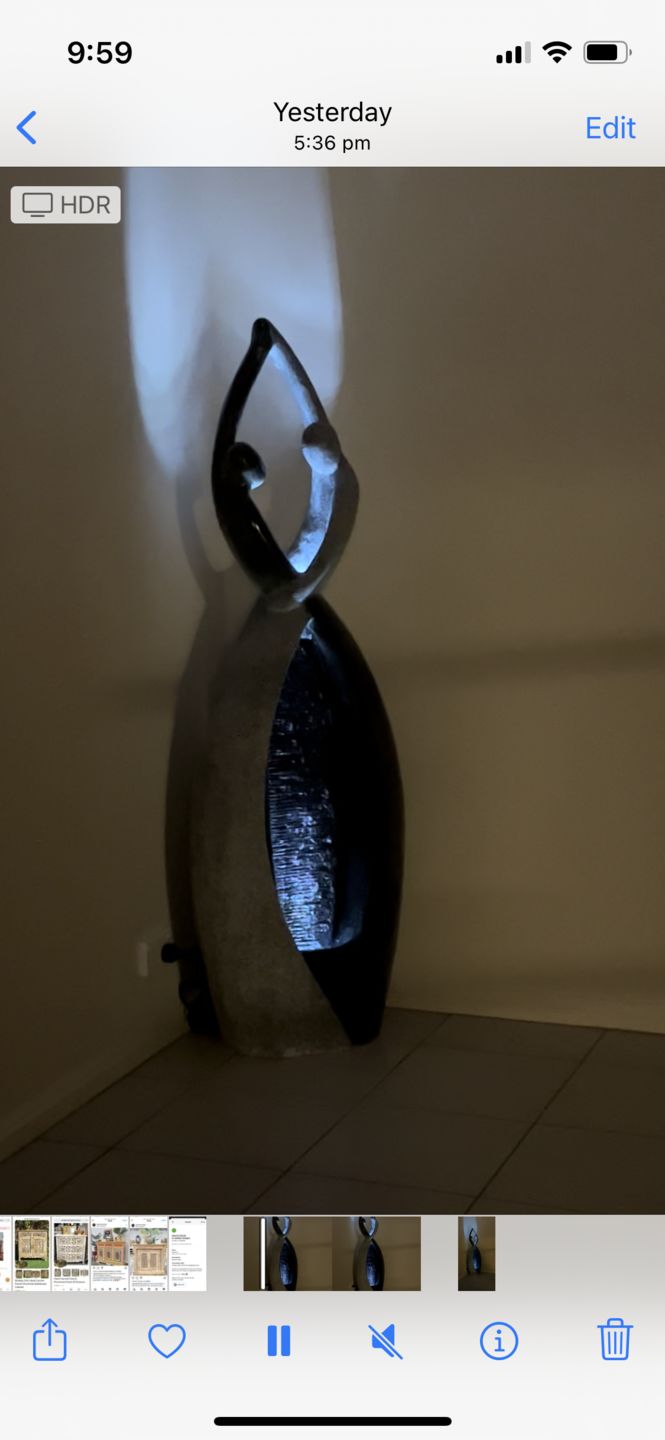 Customer photo review of Harmony Dancers Tall Indoor & Outdoor Water Feature - 145cm