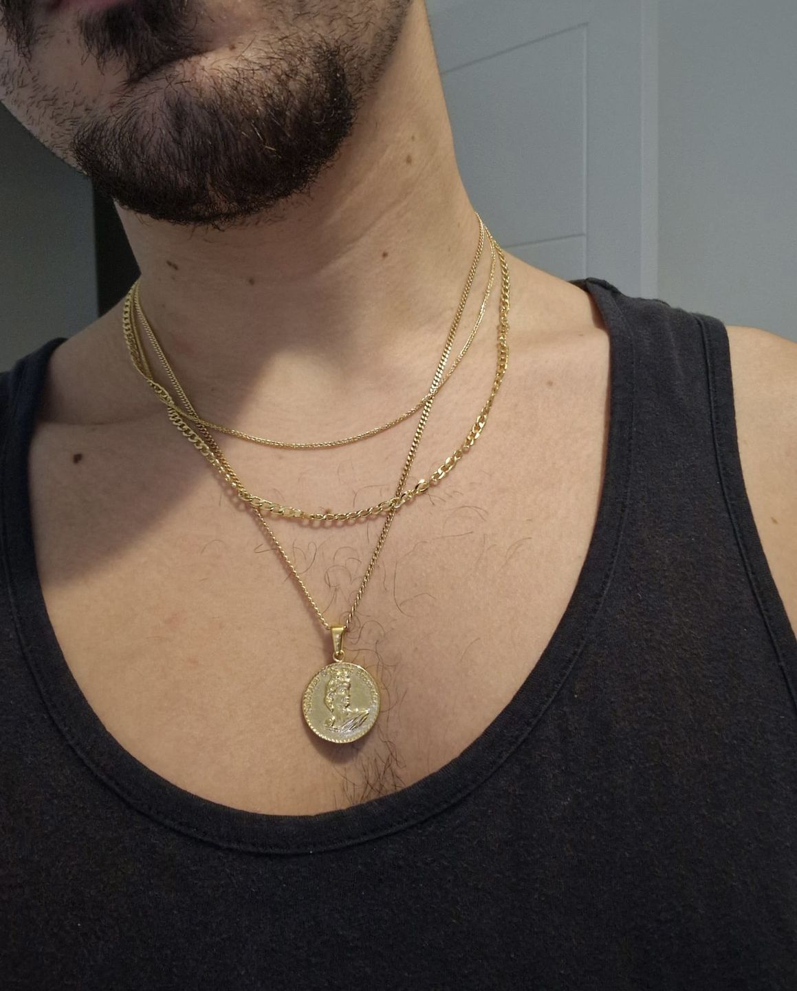 Customer photo review of Apollo Double Sided Coin Pendant - Gold