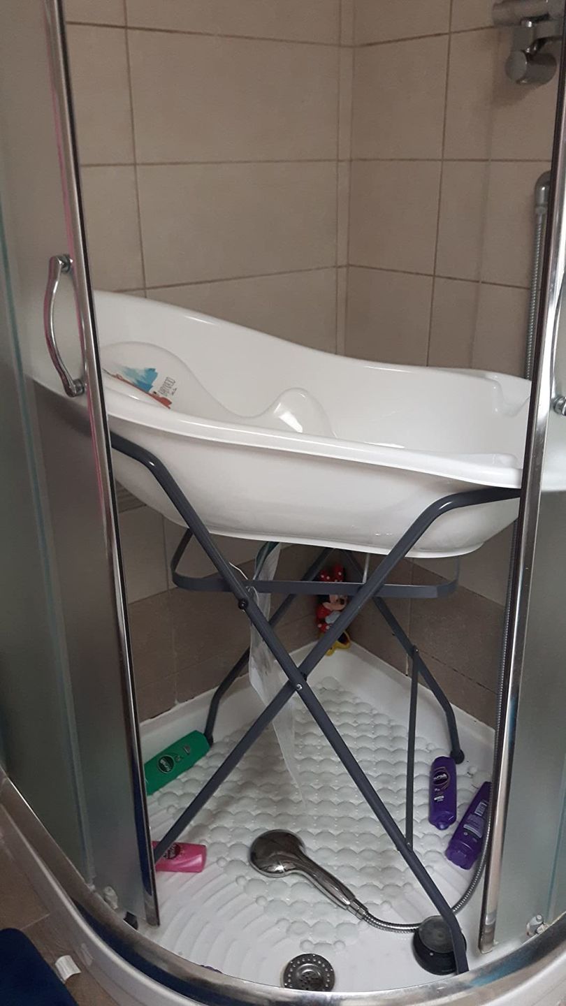 Customer photo review of Babybadewanne mit Gestell -  5 Teiliges Babyset