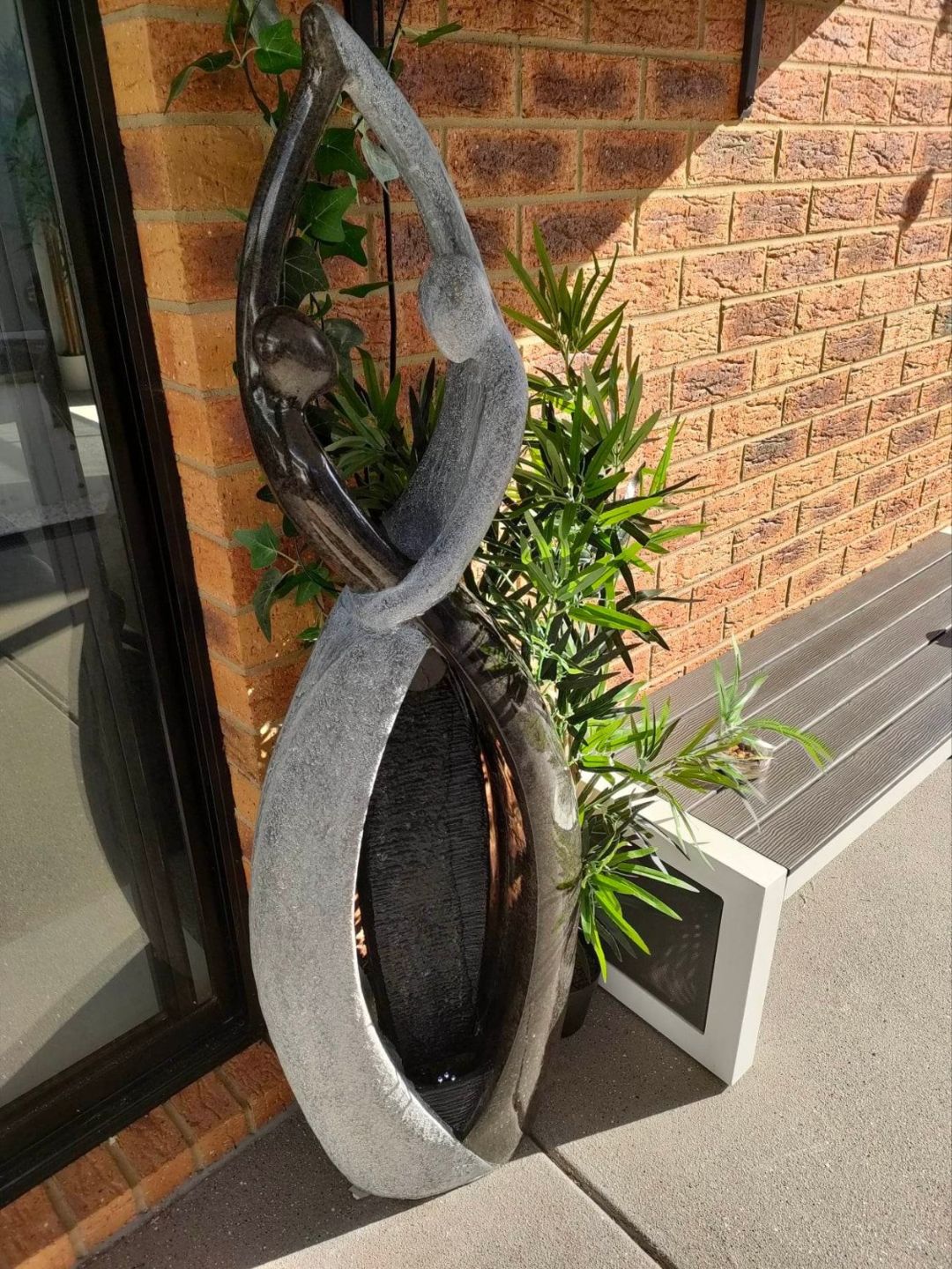 Customer photo review of Harmony Dancers Tall Indoor & Outdoor Water Feature - 145cm