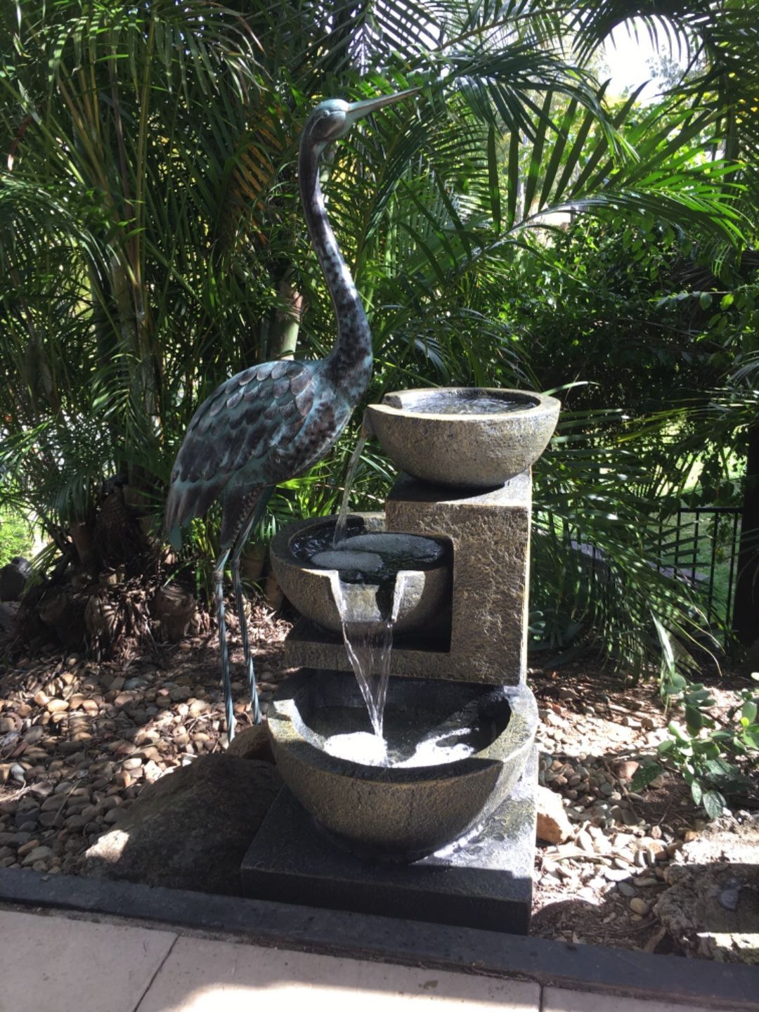 Customer photo review of Carmen 3-Tier Garden Water Feature - Best Seller