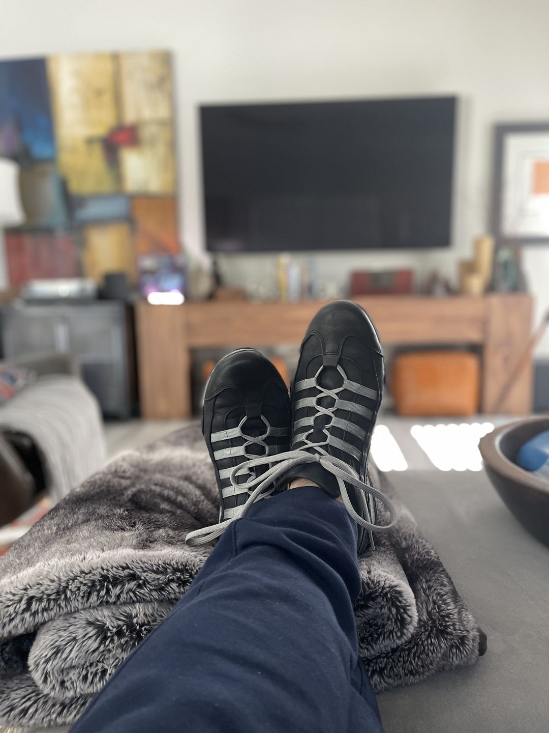 Customer photo review of Men's GrandPrix Sneaker in Asphalt (Black and Gray)