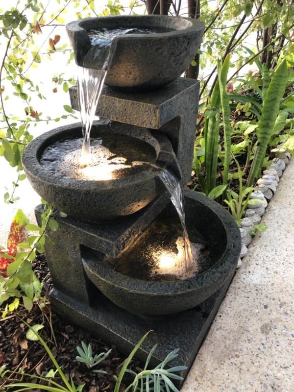 Customer photo review of Carmen 3-Tier Garden Water Feature - Best Seller