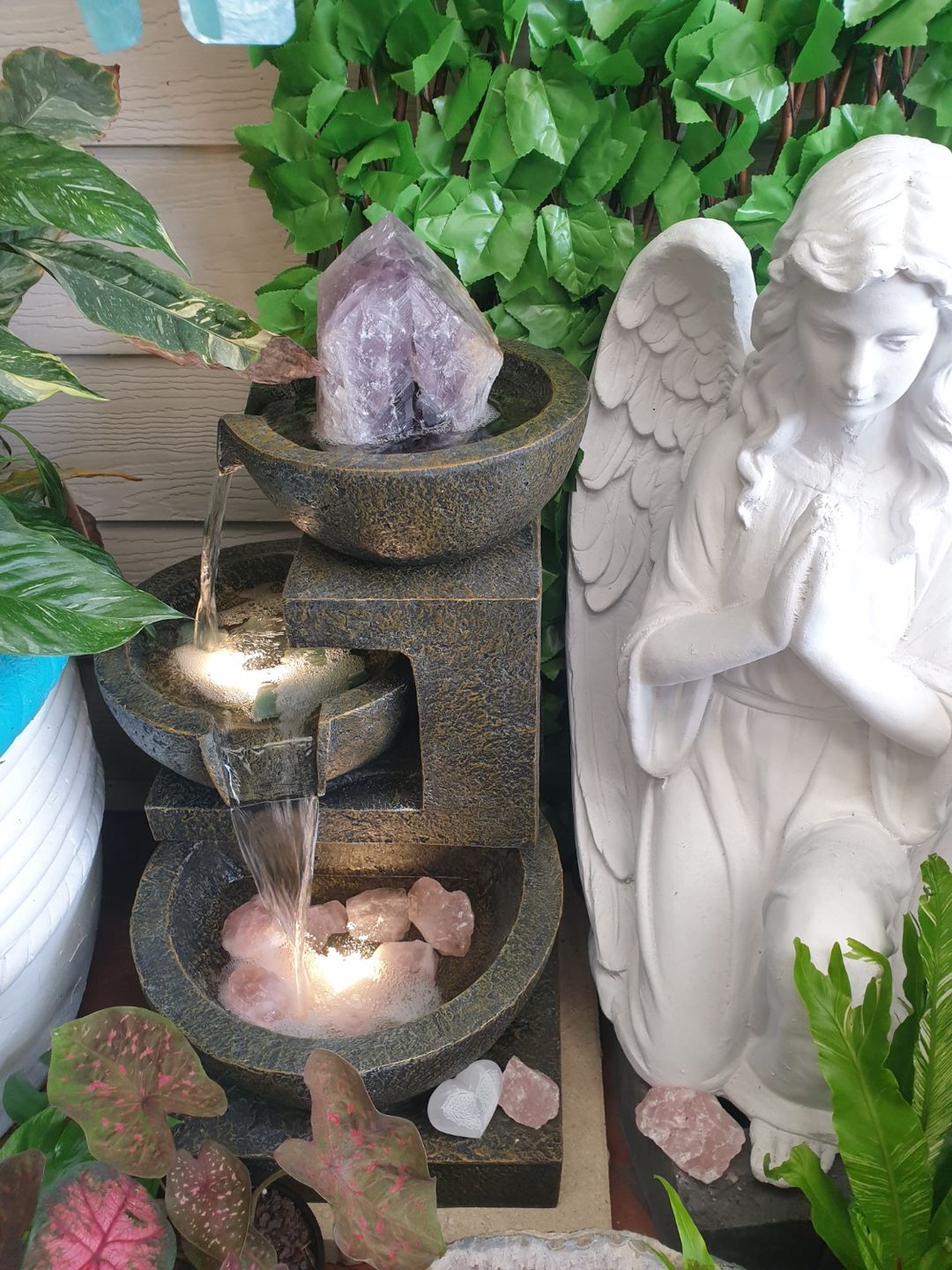 Customer photo review of Carmen 3-Tier Garden Water Feature - Best Seller