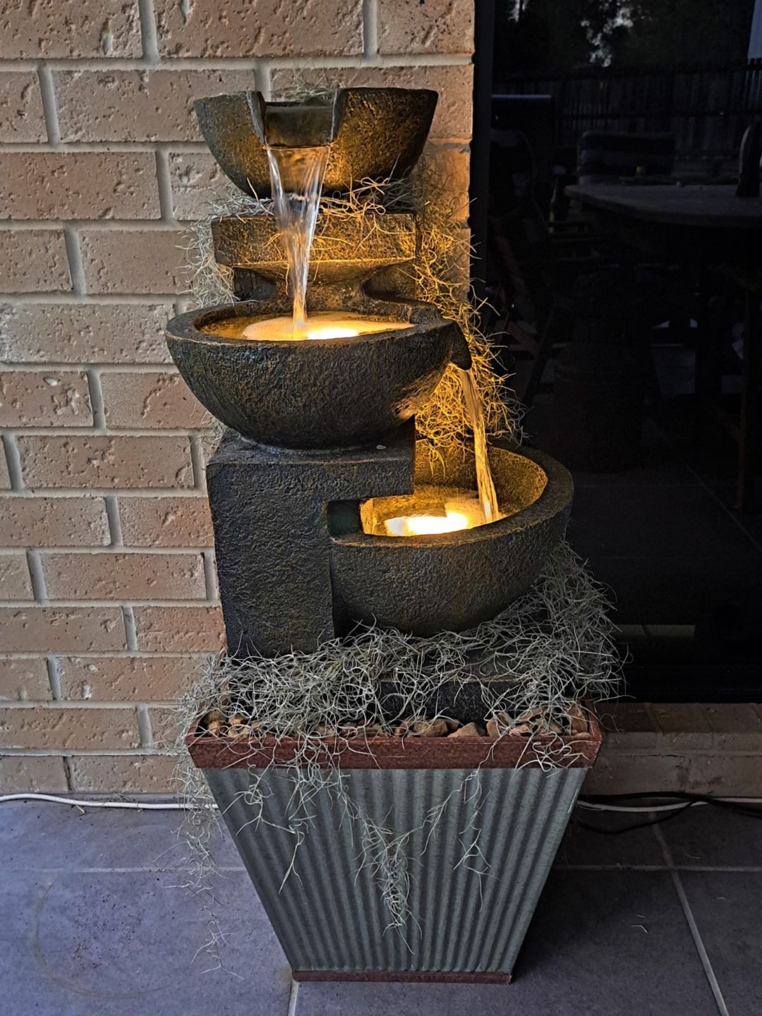 Customer photo review of Carmen 3-Tier Garden Water Feature - Best Seller