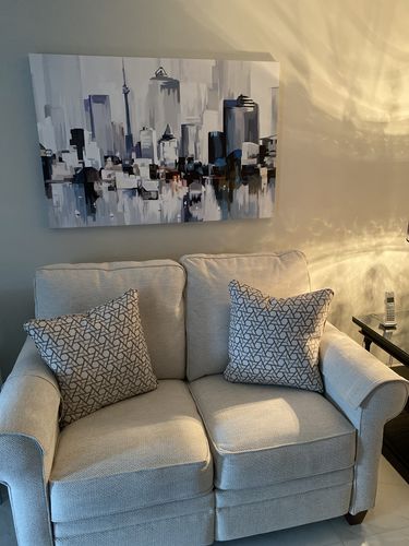 Customer photo review of 'Abstract Toronto' Framed Canvas