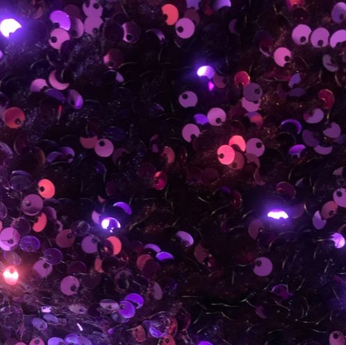 Customer photo review of Purple Sequin on Velvet