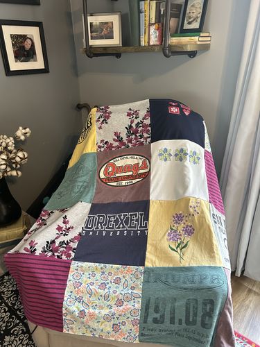 T-shirt quilt from drexel university by Lorri from PA