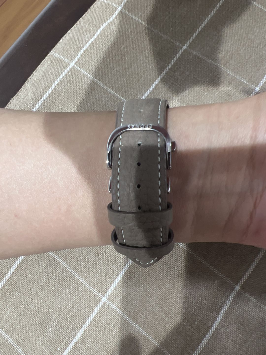 Customer photo review of SB_Apple Watch用レザーバンド 41mm 40mm 38mm / シルバーメタル