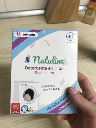 Customer photo review of Eco-Tiras de Detergente 40 lavados Natulim